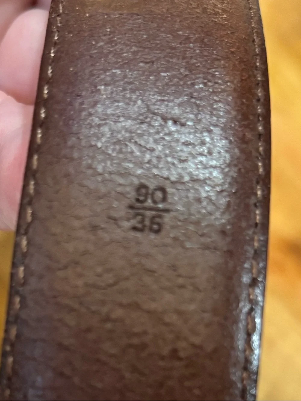 Fossil Men's Brown Leather Belt with Decorative Silver Buckle
